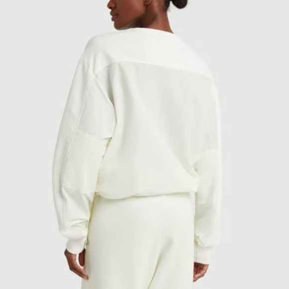 NWT! Never Worn G. LABEL BY GOOP Kap Woven-Combo Crewneck Sweatshirt - Picture 3 of 3